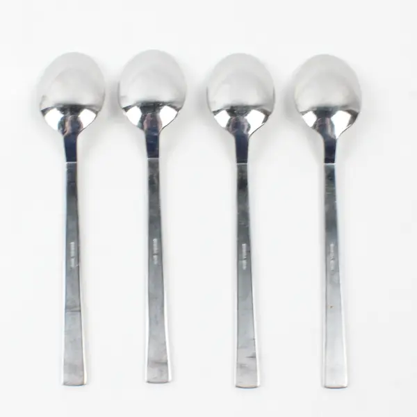Lot Of 4 Oneida Silver Padova (Stainless) Flatware Soup Spoons 8.25" Long