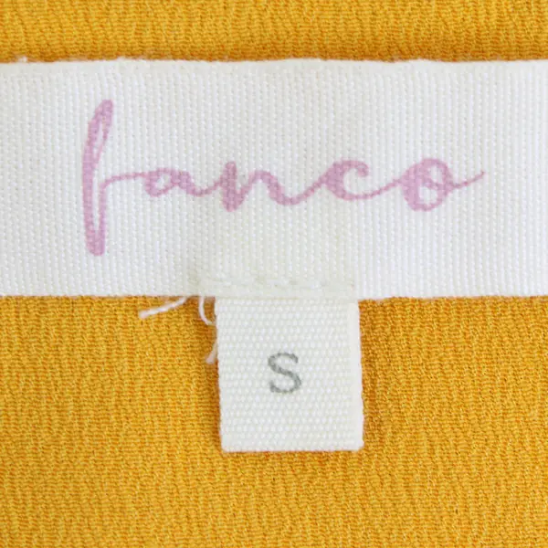 Fanco Women's S Yellow Dotted Stars Midi Layered Sleeveless Dress