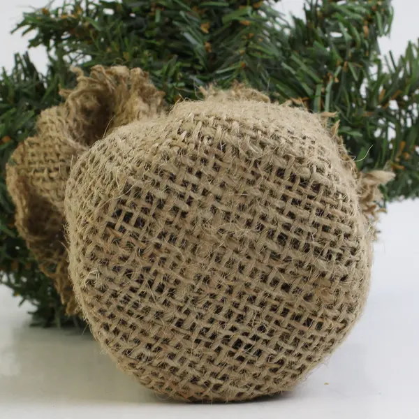 Mini Artificial Christmas Trees with Burlap Covered Base