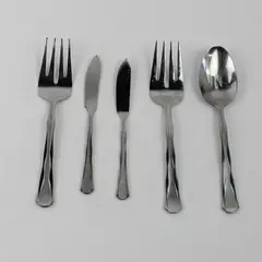 Lot Of 5 Oneida Silver Panorama (Stainless) Flatware Forks, Spoon & Knives