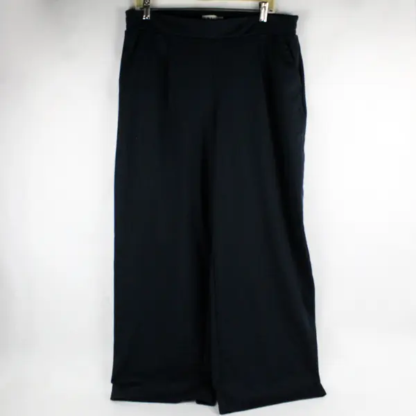 ICHI Navy Blue Wide-Leg Pull-On Pants Women's Size XL
