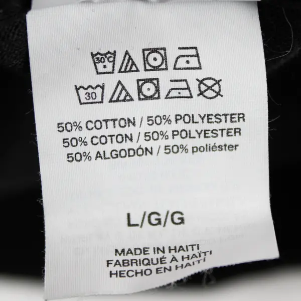  Hanes EcoSmart Solid Black Short-Sleeved Crew Neck T-Shirt Men's Size Large