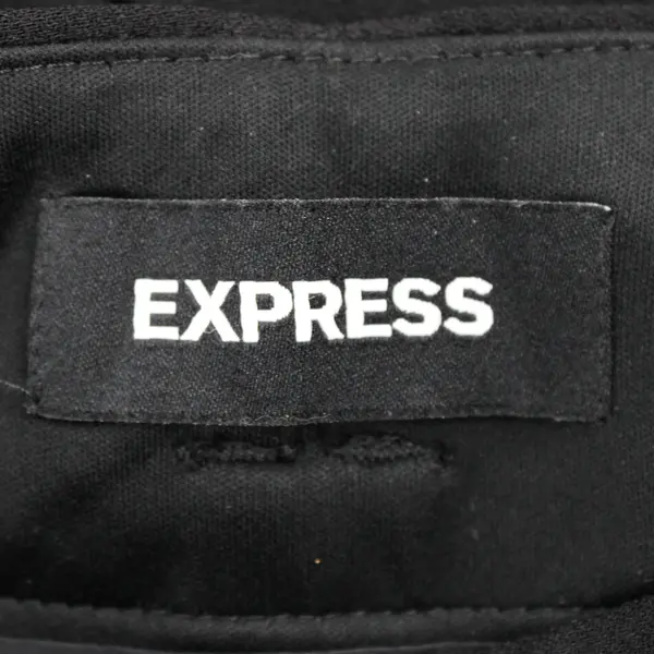 Express Solid Black Wide Leg Super High Rise Pants Women's Size 8R