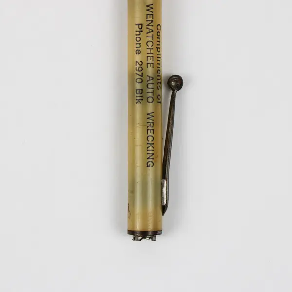 Vintage Mechanical Pencil North Wenatchee Auto Wrecking Advertising Washington