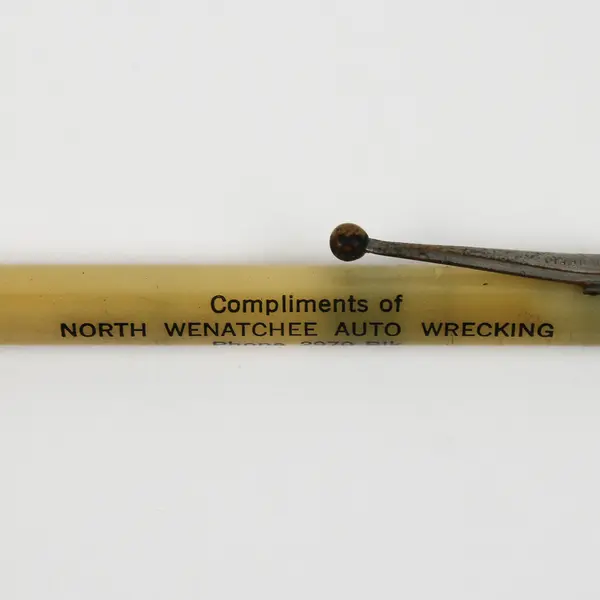 Vintage Mechanical Pencil North Wenatchee Auto Wrecking Advertising Washington