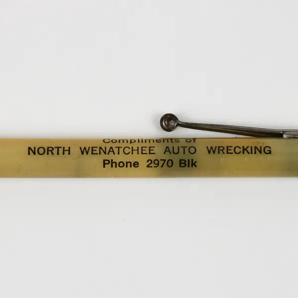 Vintage Mechanical Pencil North Wenatchee Auto Wrecking Advertising Washington