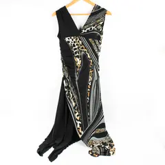 Joseph Ribkoff Jaguar Print Asymmetrical Hem Dress Women's Size 6