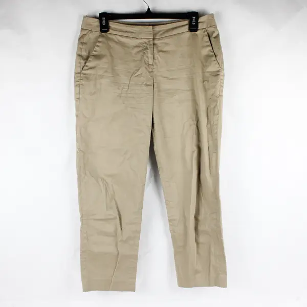 Amanda + Chelsea Beige Cropped Pants Women's Size 8