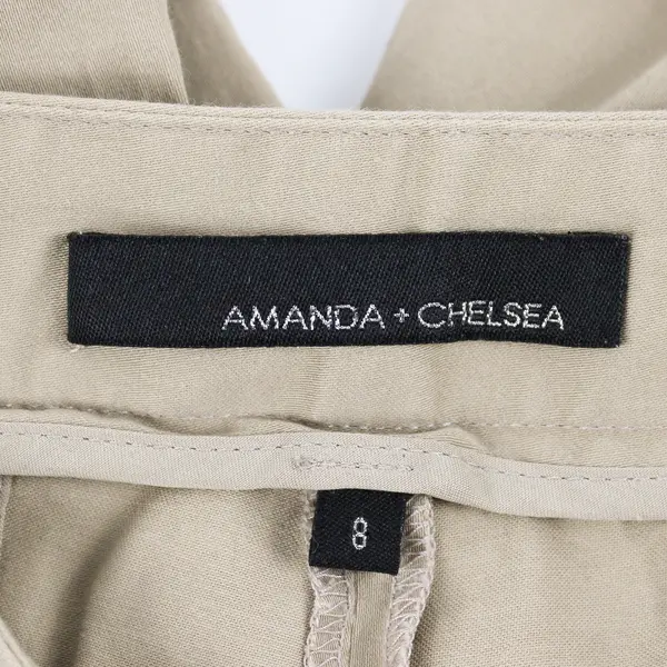 Amanda + Chelsea Beige Cropped Pants Women's Size 8