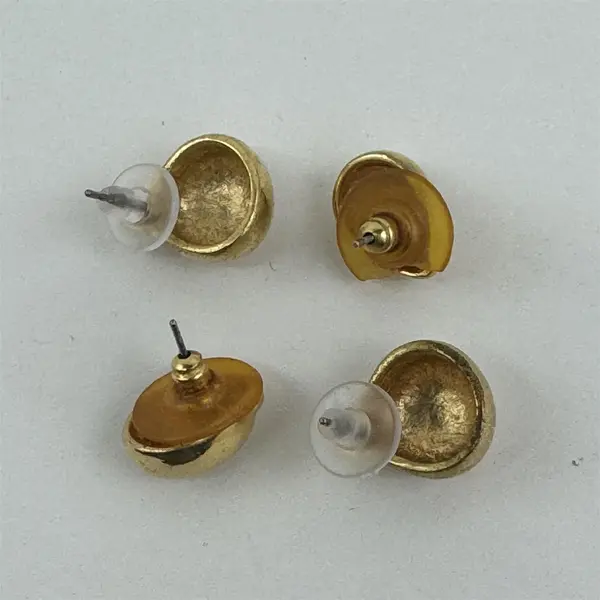 Lot of 4 Sets of Gold Tone Metal Pierced Stud Earrings
