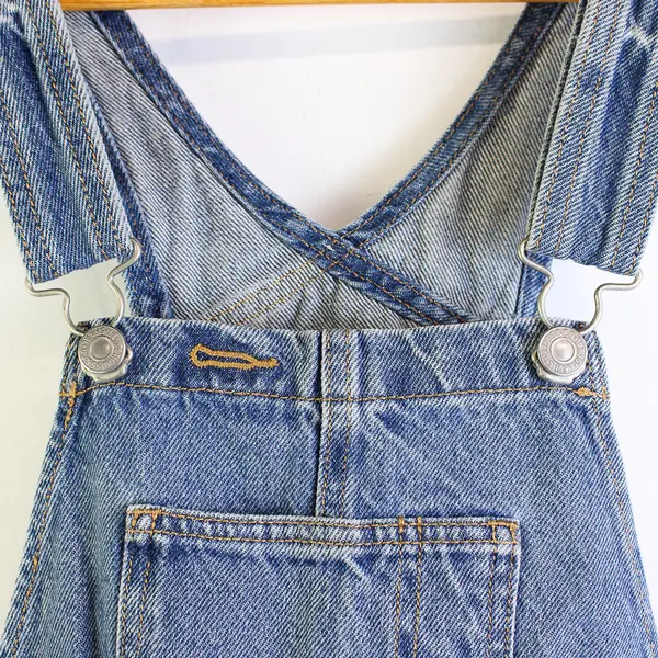 Levi's Women's S Blue Denim Bib Overalls Skinny Leg Distressed