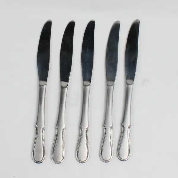 Lot Of 5 Oneida Silver Palisade (Stainless) Flatware Dinner Knives 8.75" Long