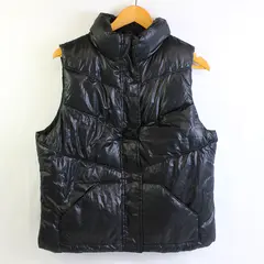 NWT Old Navy Women's L Shiny Black Full Zip Quilted Puffer Vest