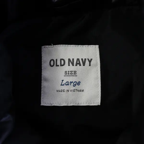 NWT Old Navy Women's L Shiny Black Full Zip Quilted Puffer Vest