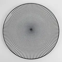 Royal Norfolk Greenbrier International Black & White Dashed Dinner Plate 10.5"