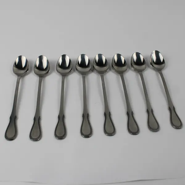 Lot Of 8 Northland (Stainless) Flatware Iced Tea Spoons 7.25" Long