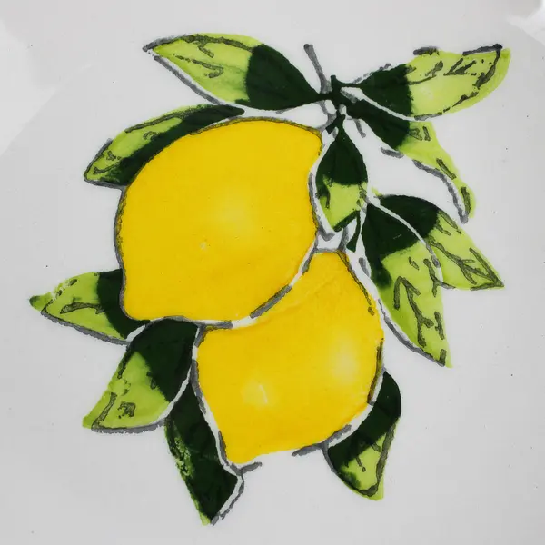 Papart Seramik Hand-Painted Lemon Design Bowl 9"
