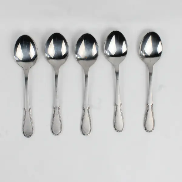Lot Of 5 Oneida Silver Palisade (Stainless) Flatware Soup Spoons 7" Long