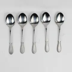 Lot Of 5 Oneida Silver Palisade (Stainless) Flatware Soup Spoons 7" Long