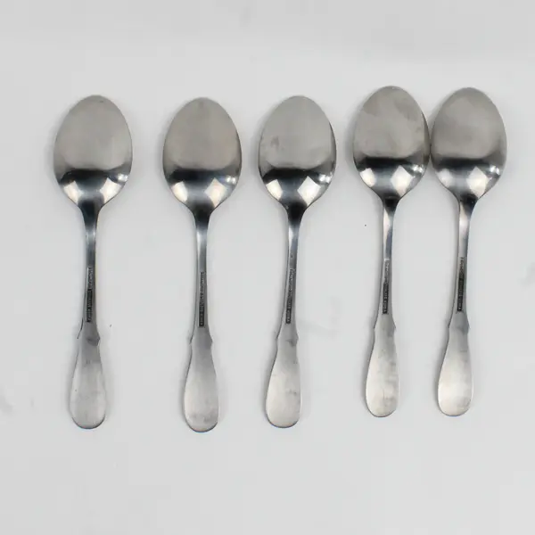 Lot Of 5 Oneida Silver Palisade (Stainless) Flatware Soup Spoons 7" Long