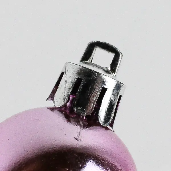 Lot of 11 Small Vintage Pink Christmas Ball Hanging Ornaments  