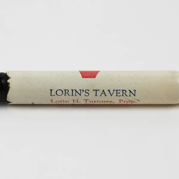 Vintage Bullet Pencil Body Lorin's Tavern Belvidere Illinois V Victory Logo