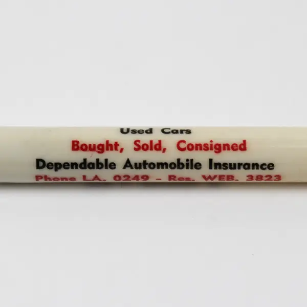 Vintage Bullet Pencil Body Lee V Crain & Son Used Cars Portland Oregon 