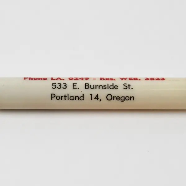 Vintage Bullet Pencil Body Lee V Crain & Son Used Cars Portland Oregon 