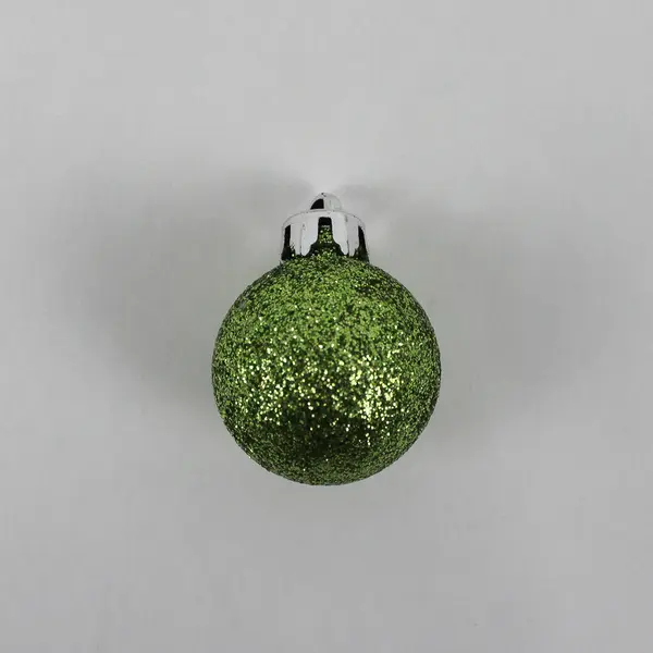 Lot of 10 Lime Green  Hanging Christmas Ball Ornaments 