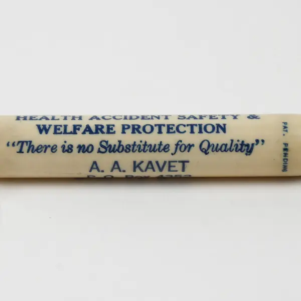 Bullet Pencil Body Benefit Assoc. Railway Employees A.A. Kavet Portland Oregon 