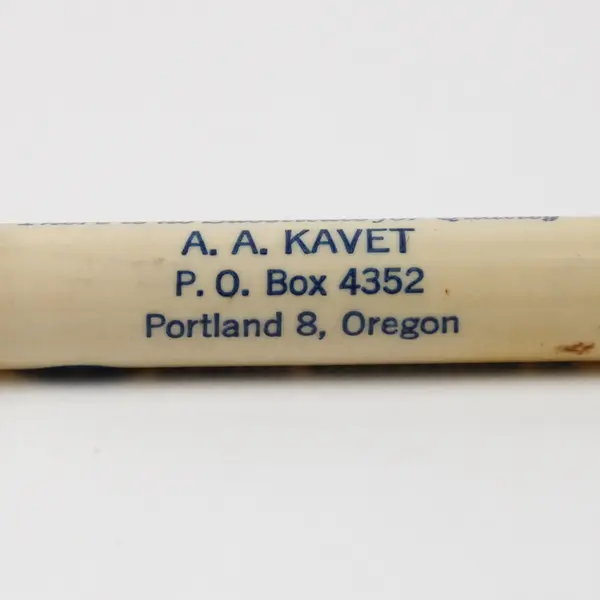 Bullet Pencil Body Benefit Assoc. Railway Employees A.A. Kavet Portland Oregon 