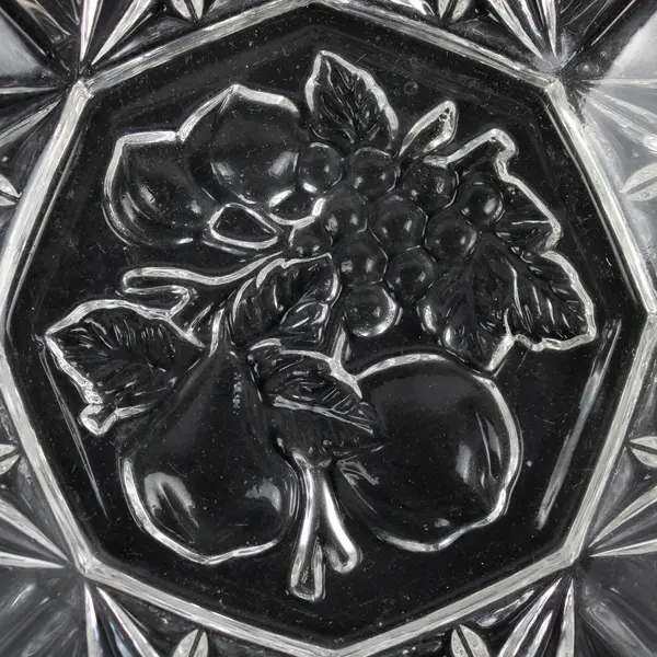 Vintage Federal Glass Pioneer Pattern Ruffled Edge Candy Dish 8"