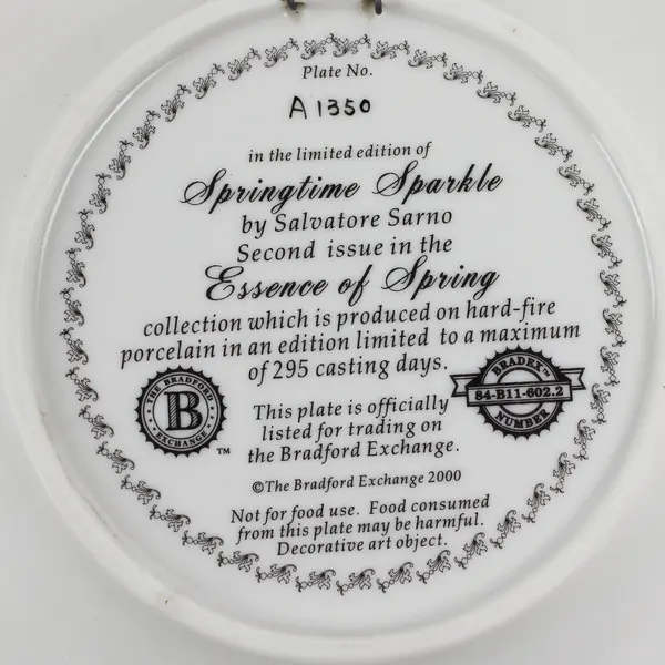 Bradford Exchange Essence of Spring Springtime Sparkle Decorative Plate 6.5"