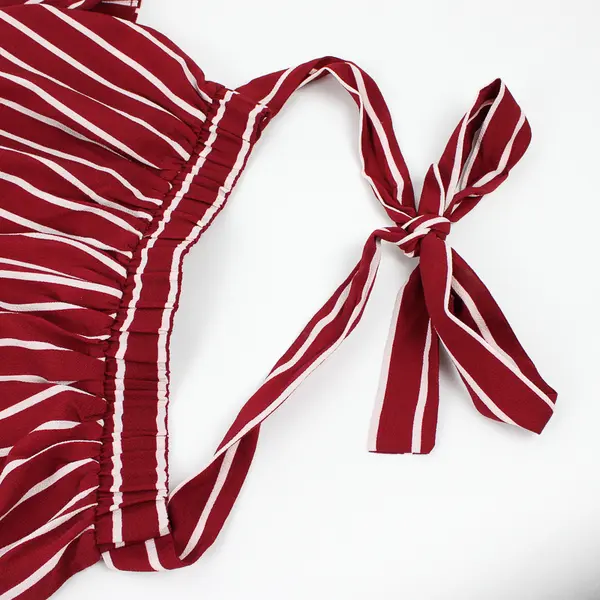 Active Usa Women's S Maroon Striped Flare Leg Elastic Waistband Pants