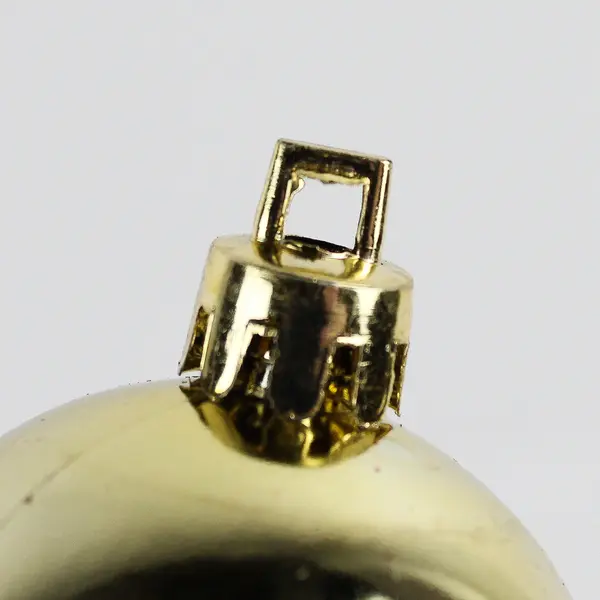 Lot of 14 Gold Vintage Christmas Ball Hanging Ornaments Matte and Gloss