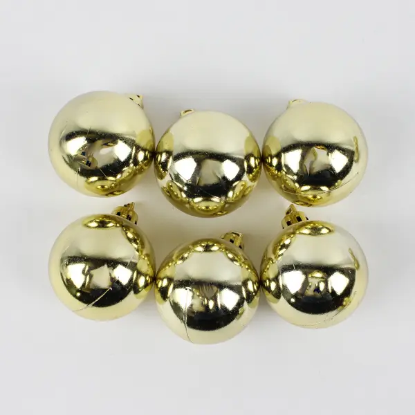 Lot of 14 Gold Vintage Christmas Ball Hanging Ornaments Matte and Gloss