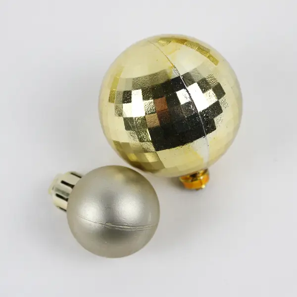 Lot of 14 Gold Vintage Christmas Ball Hanging Ornaments Matte and Gloss