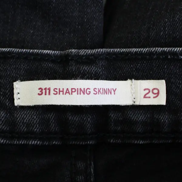 Levi's 311 Women's 29 Black Shaping Skinny Denim Jeans with Ankle Zippers