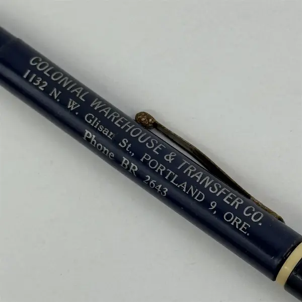 Vintage Mechanical Pencil Colonial Warehouse & Transfer Company Portland Oregon