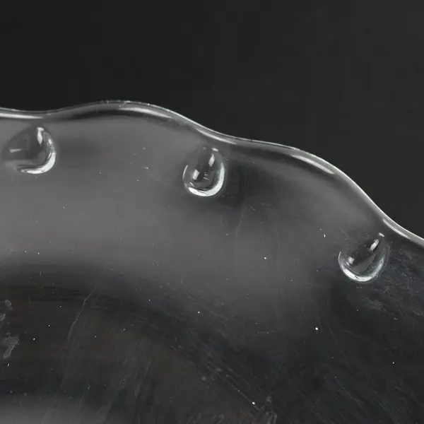 Vintage Indiana Glass Teardrop Pedestal Cake Stand 10.5" FLAWED