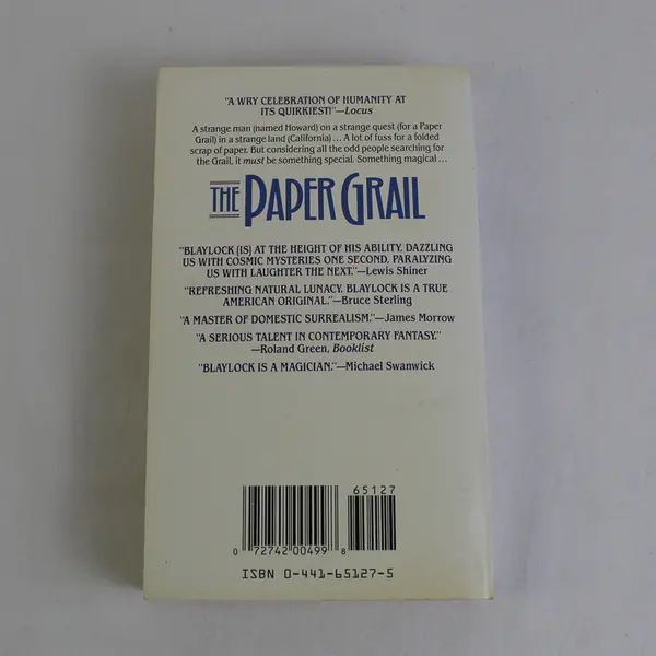 The Paper Grail by James P Blaylock 1992 Paperback Good