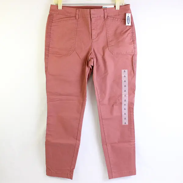 NWT Old Navy Women's 8 Mauve Pixie Tapered Leg Denim Pants