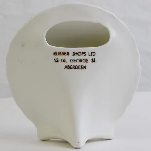 Vintage Liverpool Road Pottery Aberdeen Scotland Souvenir Pocket Vase 4-3/4"