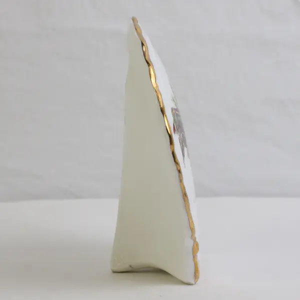 Vintage Liverpool Road Pottery Aberdeen Scotland Souvenir Pocket Vase 4-3/4"