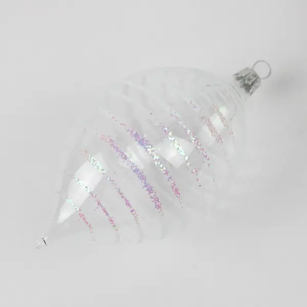 Lot of 2 Oval-Shaped Tree Hanging Christmas Ornaments, 4" Tall 