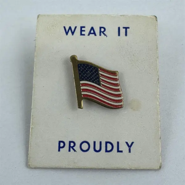 Lot 3 American USA Flag Pin Back Hat Or Lapel Pins