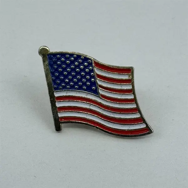  Lot 3 American USA Flag Pin Back Hat Or Lapel Pins
