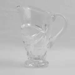 Vintage Clear Cut Glass Creamer Pitcher 5.25"