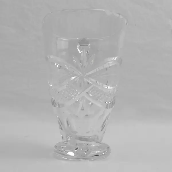 Vintage Clear Cut Glass Creamer Pitcher 5.25"