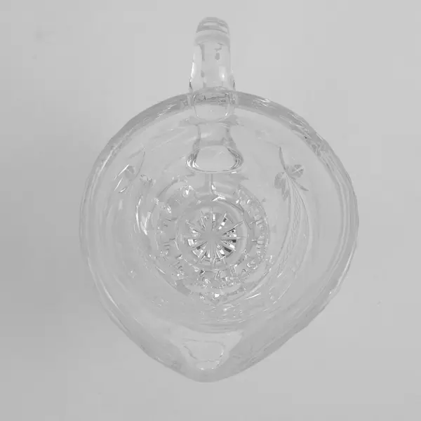 Vintage Clear Cut Glass Creamer Pitcher 5.25"